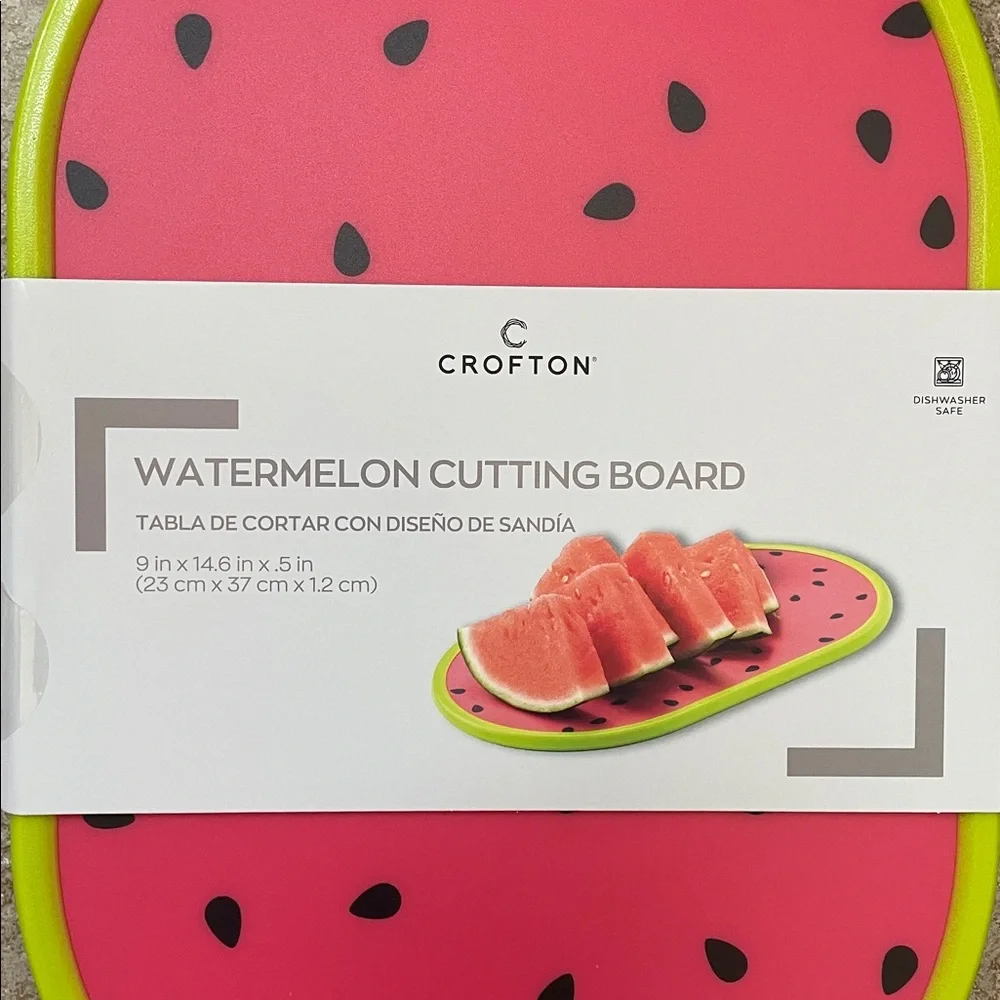 Crofton Watermelon Fruit Shape Two Sided Large Surface Cutting Chopping Board